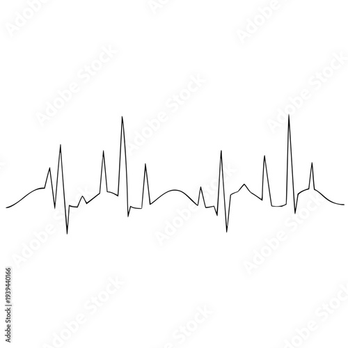 An abstract graphic representation of a dynamic heart rhythm, illustrating the intricate patterns of life's essential pulse and medical vitality