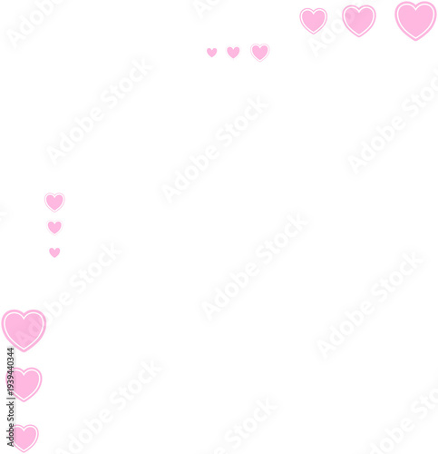 Lovely Cute Pink Corner Frame Border Design Elements