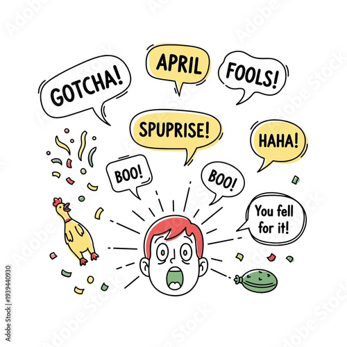 Man Surprised by April Fools Prank.