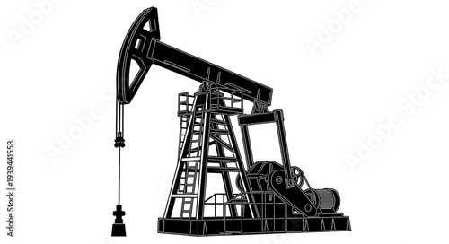 Oil pumpjack machinery for petroleum extraction industry.