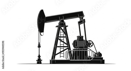 Oil pumpjack machinery for petroleum extraction industry.