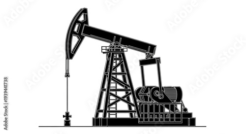 Oil pumpjack machinery for petroleum extraction industry.