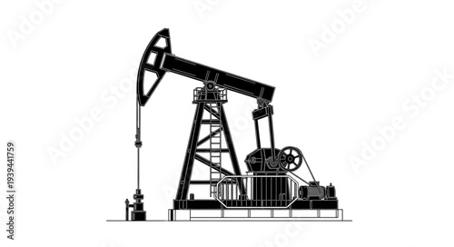 Oil pumpjack machinery for petroleum extraction industry.