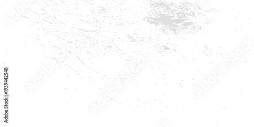 Subtle light gray grunge texture on white background. Distressed grain and dusty overlay for vintage effect. Vector.