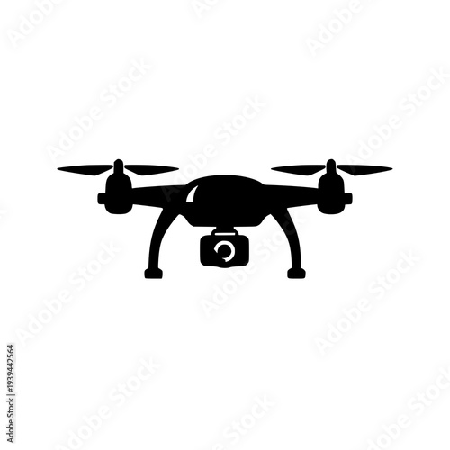 Quadcopter drone equipped with a camera for aerial photography