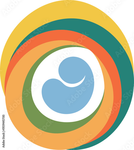 Pregnancy Baby Icon Illustration, Fetus in Womb Symbol Vector for Maternal Health, Prenatal Care, Motherhood Awareness, Family Healthcare and Pregnancy Medical Concept