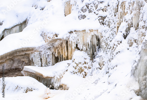 Frozen waterfall