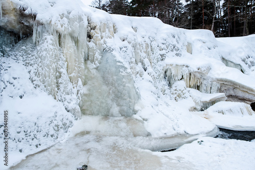 An icy waterfall on the outskirts of Tallinn