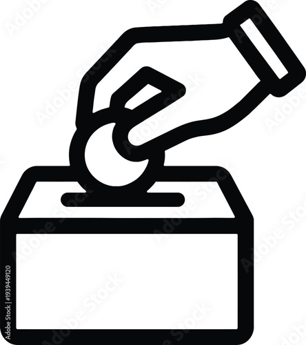 Hand puts coin into donation box charity and volunteering concept fundraising donation box