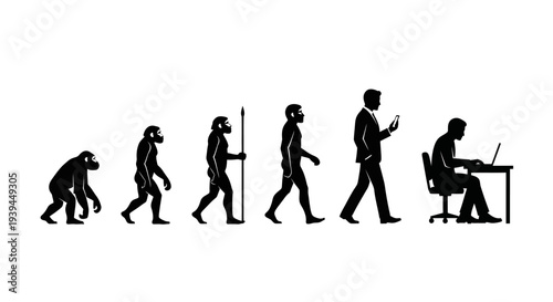 Evolution of Humanity from Ape to Modern Man Using Technology and Computers
