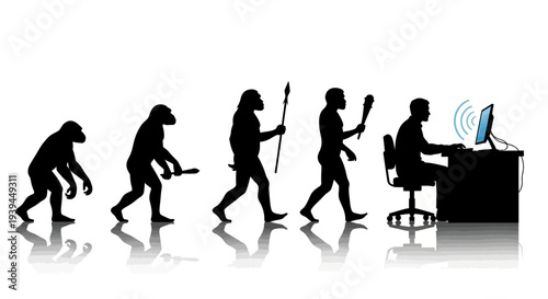 Evolution of Humanity from Ape to Modern Man Using Technology and Computer