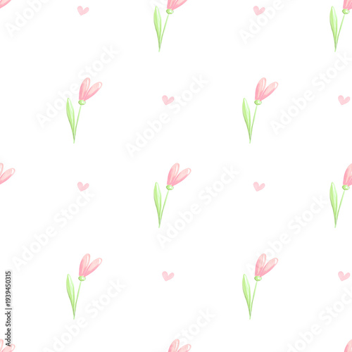 Spring floral seamless pattern