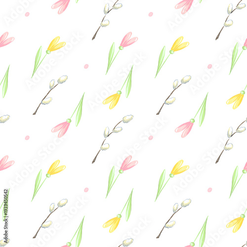 Spring floral seamless pattern