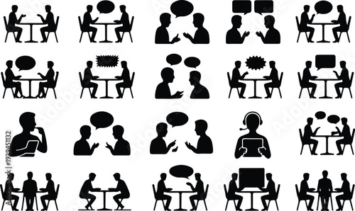 Map Collection Silhouette Icon Set