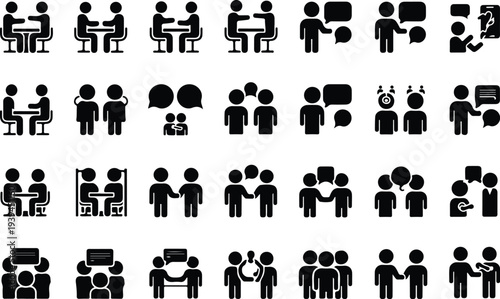 Map Collection Silhouette Icon Set