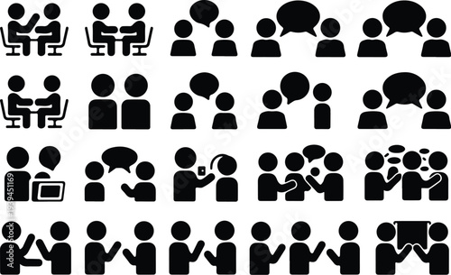 Map Collection Silhouette Icon Set