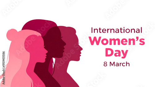 International Women's Day Diverse Empowered Female Silhouettes for Equality and Celebration Campaigns