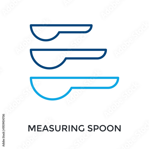 Measuring Spoon Icon Outline Color Style. Vector Illustration For Graphic Design