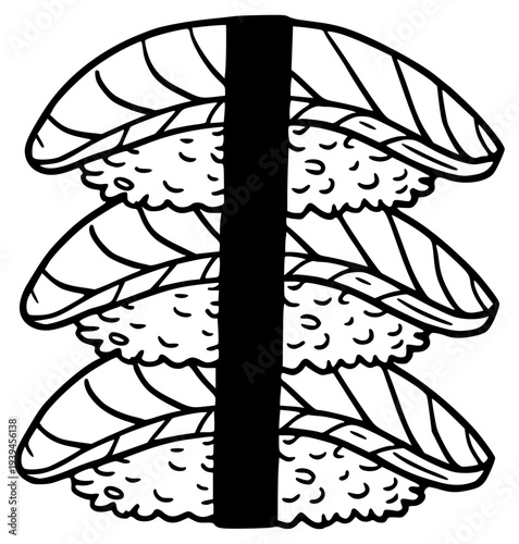 Sushi nigiri stack icon