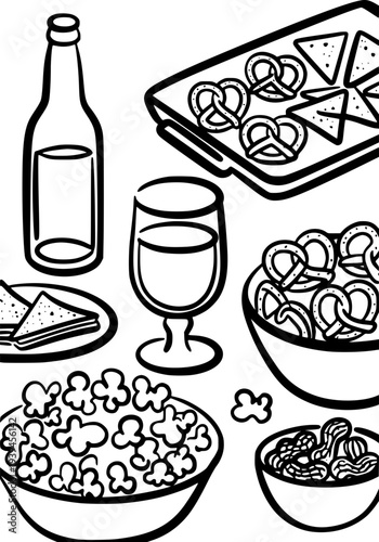 Beer snacks platter icon