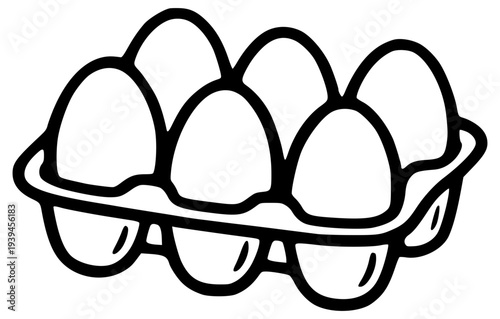 Egg carton illustration icon