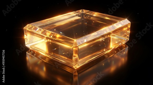 PALMI Amber Crystal Glass Box