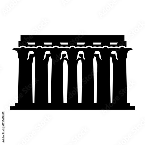 Karnak Temple Complex Egypt Landmark Vector Icon