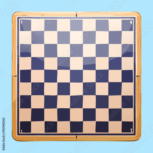 Sleek Wooden Chess Board Design for Modern Strategic Gaming and Mental Sports Excellence Illustration