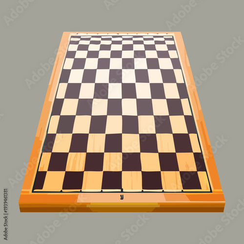 Perspective View of Chess Board for Dynamic Strategy Concepts and Professional Game Competition Illustration