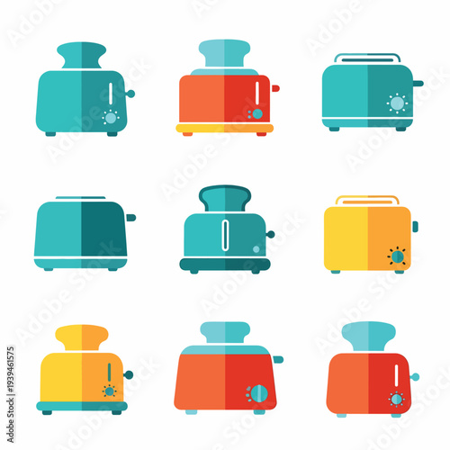 Colorful Toaster Icons