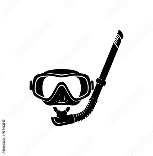 Vector scuba diving mask and snorkel icon