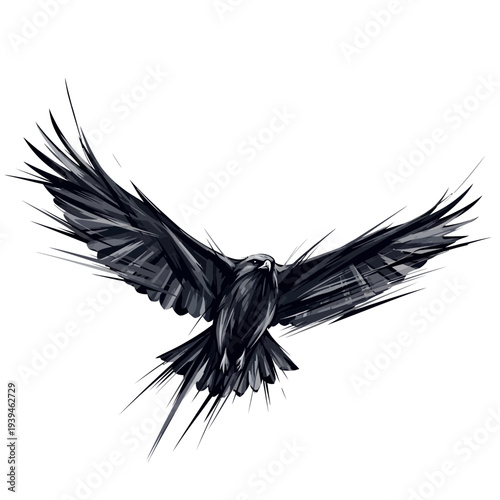 Eagle Soaring Through Sky in Majestic Display of Natural Beauty