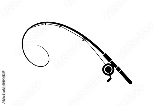 Vector fishing rod icon