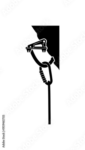 Vector illustration of a black spotlight