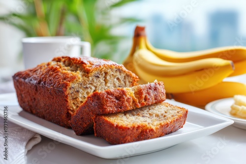 Banana bread slice