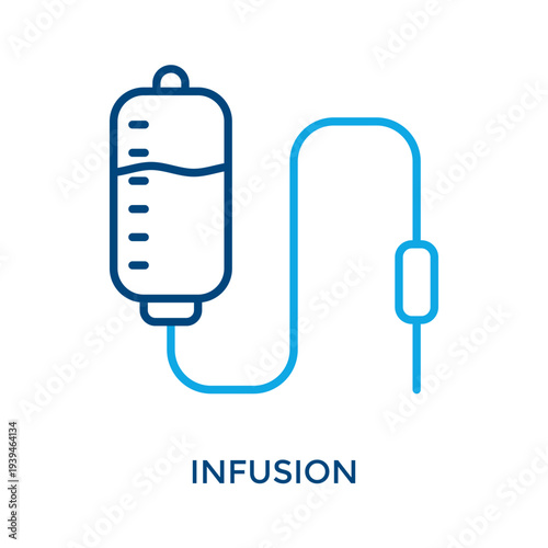 Infusion Icon Outline Color Style. Vector Illustration For Graphic Design