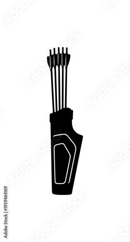 Vector illustration of a quiver with arrows