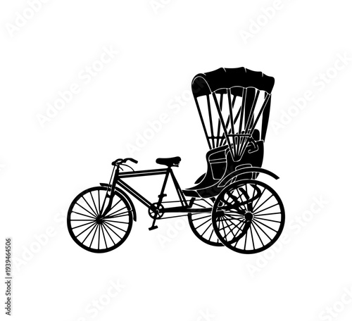 Vector illustration of a tricycle rickshaw