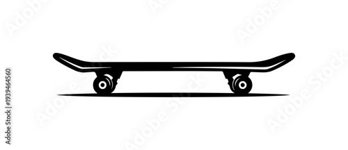 Vector black skateboard icon