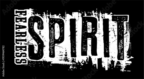 T shirt design, Fearless spirit, Gym Motivational slogan quotes vector 