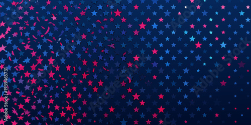Abstract background featuring a dense pattern of pink and blue stars