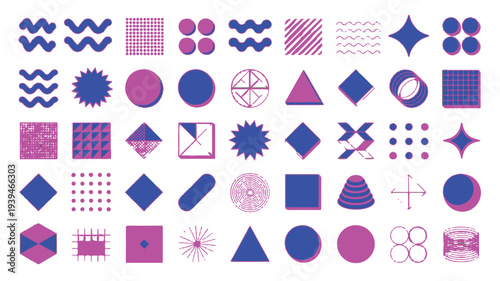 Collection of various red snowflake icons for winter holidays, Christmas designs, and seasonal celebrations