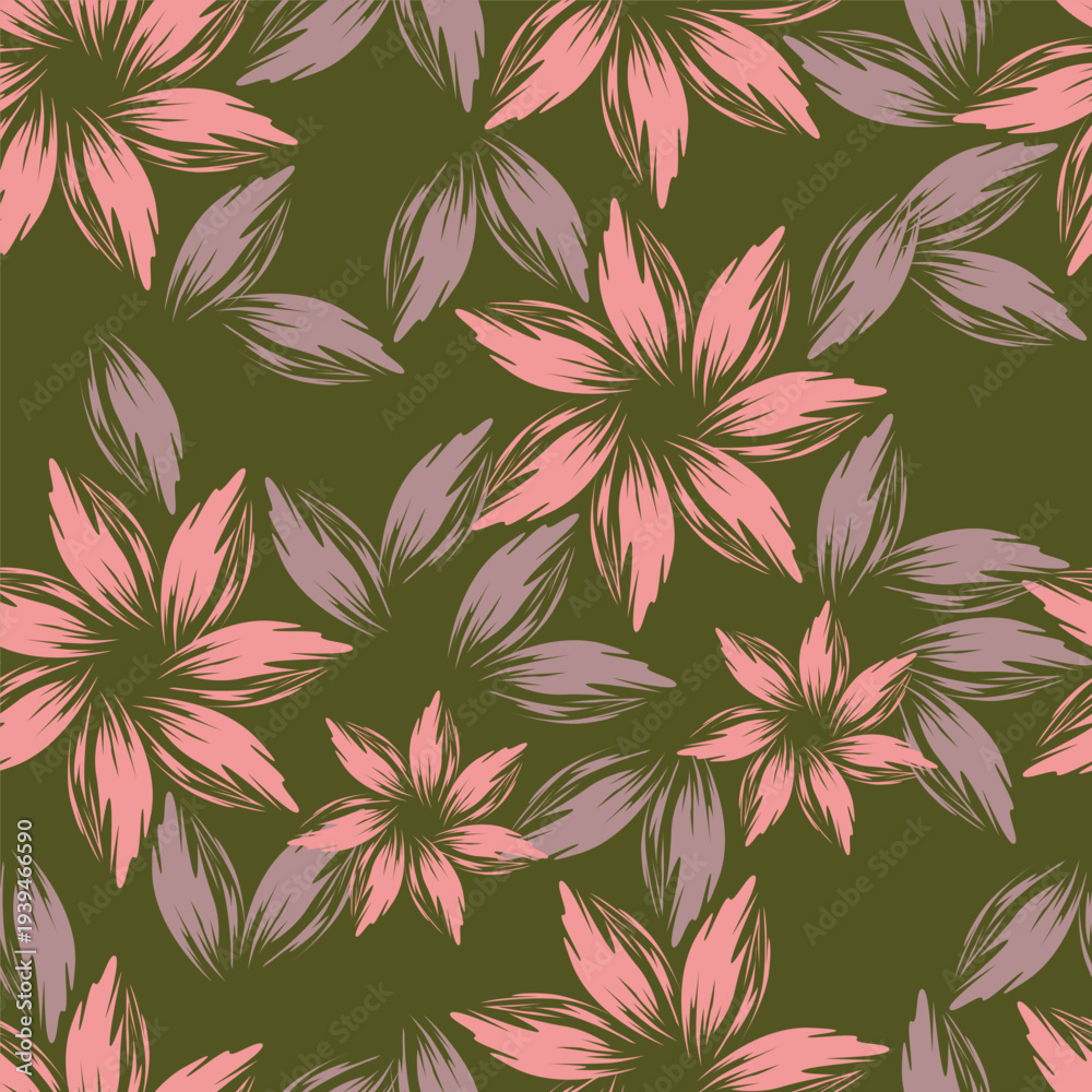 Fototapeta premium textile design with abstract flower pattern