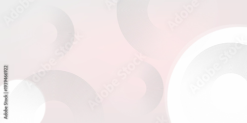 Abstract background with white circular patterns on a light gray background. The gray color and circular design create a soft, modern texture. Gradient patterned background vector