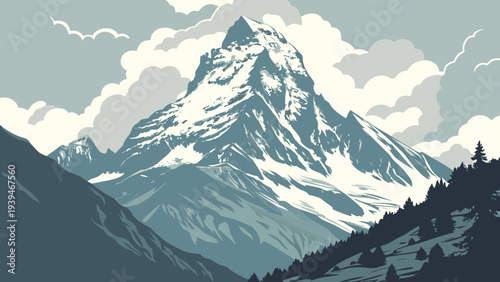 mountain landscape with mountains