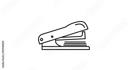 Minimalist stapler icon symbol flat vector design isolated on white background