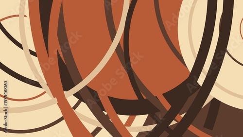 Photos Abstract Circular Ribbons in Warm Brown Tones