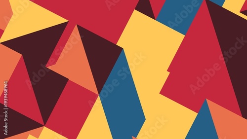 Abstract Geometric Colorful Shapes Quilt
