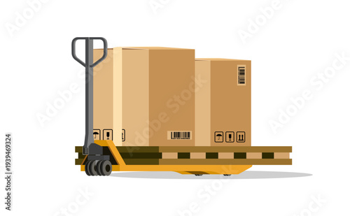 Vector illustration of pallet jack