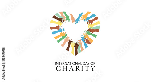 Diverse Hands Forming Heart Shape Charity.